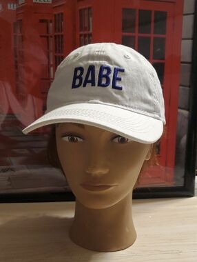 White 'BABE' Embroidered Baseball Cap